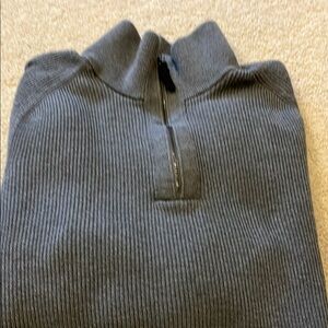 Men's Gray Half-Zip Sweater